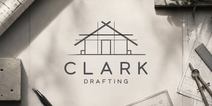Drafting Table Font Poster 4