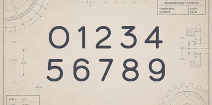 Drafting Table Font Poster 5