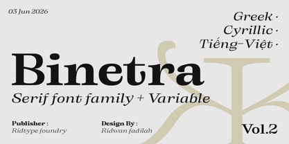 Binetra Font Poster 2