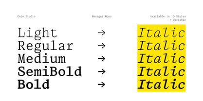 Mesagni Mono Font Poster 3