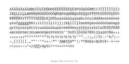 Mesagni Mono Font Poster 12