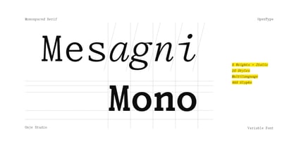 Mesagni Mono Font Poster 1