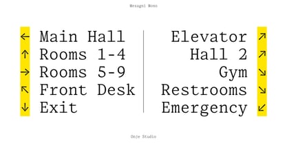 Mesagni Mono Font Poster 4