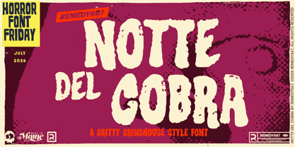 Notte Del Cobra 667 Font Poster 1