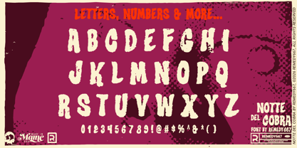 Notte Del Cobra 667 Font Poster 9
