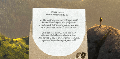 Messy Angelic Font Poster 8
