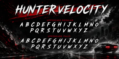 Hunter Velocity Font Poster 7
