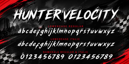 Hunter Velocity Font Poster 8