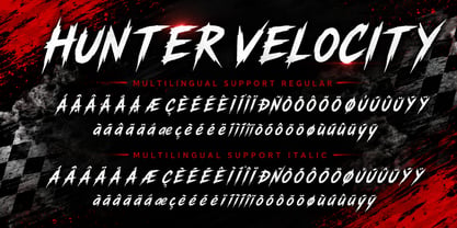 Hunter Velocity Font Poster 10