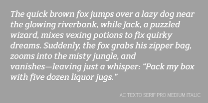 AC Texto Serif Font Poster 5