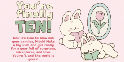 Kawaii Cubes Font Poster 4