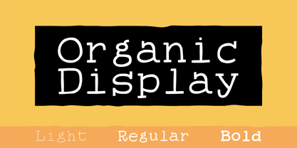 Organic Display Font Poster 1