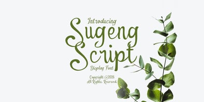 Sugeng Script Font Poster 1