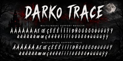 Darko Trace Italic Font Poster 9