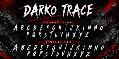 Darko Trace Italic Font Poster 6
