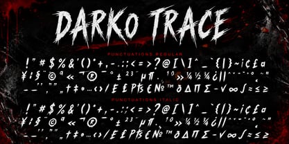 Darko Trace Italic Font Poster 8