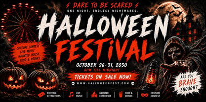 Darko Trace Italic Font Poster 3