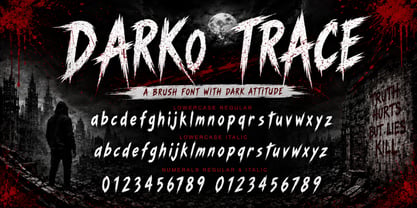 Darko Trace Italic Font Poster 7