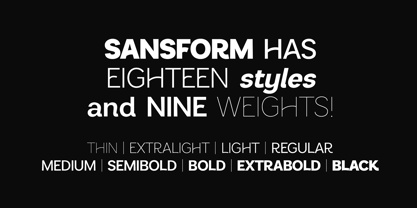 Sansform Font Poster 10