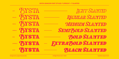 Bysta Bangor Font Poster 13