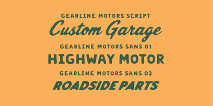 Gearline Motors Font Poster 9