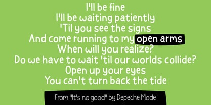 Open Arms Font Poster 2