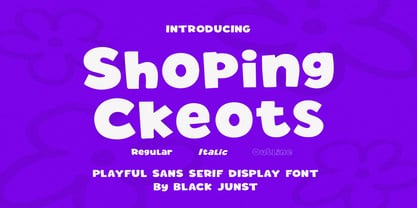 Shoping Ckeots Font Poster 1