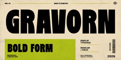 Gravorn Font Poster 1