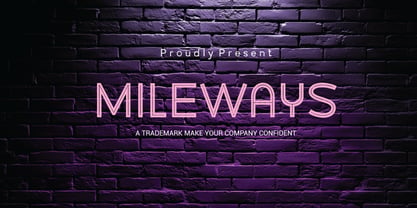 Mileways Font Poster 1