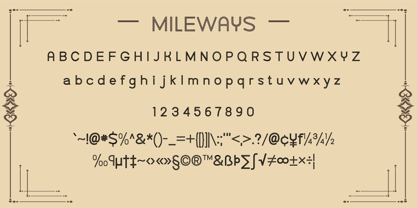 Mileways Font Poster 11