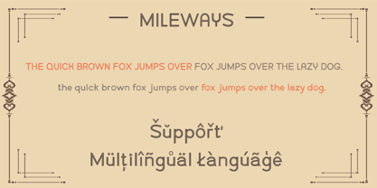 Mileways Font Poster 10