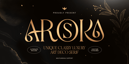 Aroska Font Poster 1