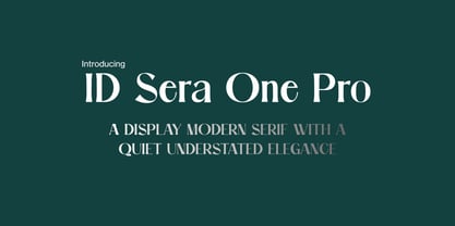 ID Sera One Pro Font Poster 1