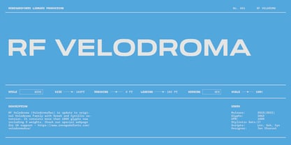 RF Velodroma Font Poster 1