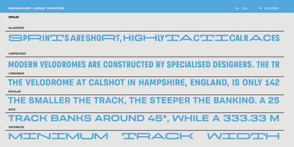 RF Velodroma Font Poster 3
