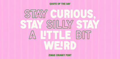 Zinge Crunky Font Poster 4