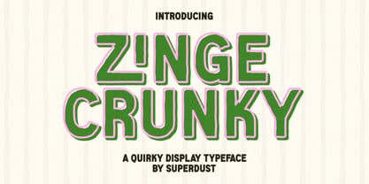 Zinge Crunky Font Poster 1