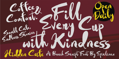 Hidden Cafe Font Poster 5
