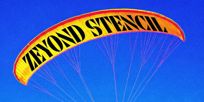 Zeyond Stencil Font Poster 11