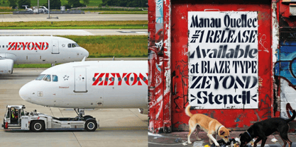 Zeyond Stencil Font Poster 3