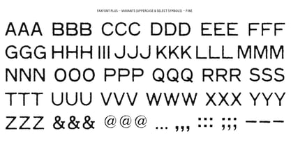 Faxfont Plus Font Poster 3