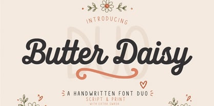 Butter Daisy Duo Font Poster 1