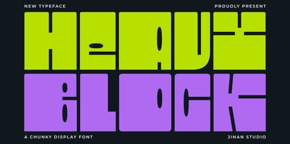 Heavy Block Font Poster 1