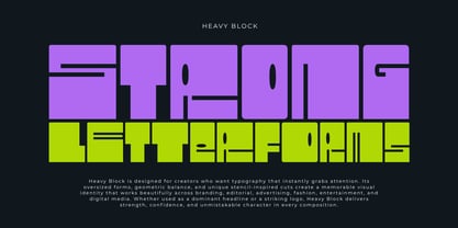 Heavy Block Font Poster 2