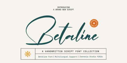 Betaline Font Poster 1