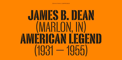 Dean Stencil Normal Font Poster 6