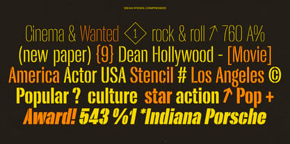 Dean Stencil Normal Font Poster 11