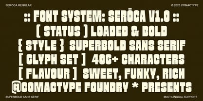 Seroca Font Poster 3