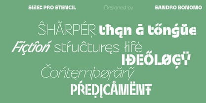 Sizek Pro Stencil Font Poster 6