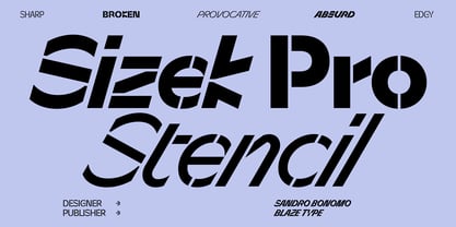 Sizek Pro Stencil Font Poster 1